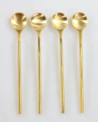 Be Home Decor Luxe Gold Thin Spoons • Set of 4