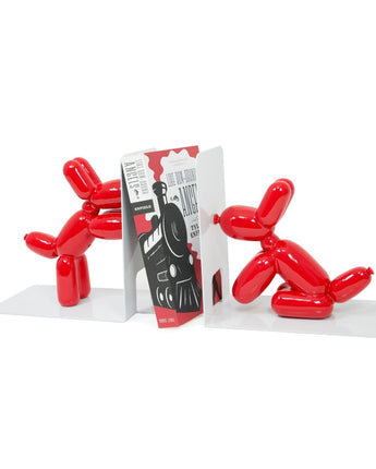Made by Humans Balloon Doggy Bookends in Red