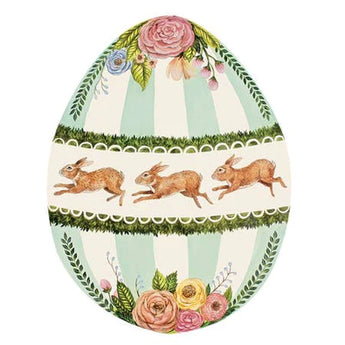 Hester & Cook Die-Cut Boxwood Bunny Egg Placemats • 12 Sheets