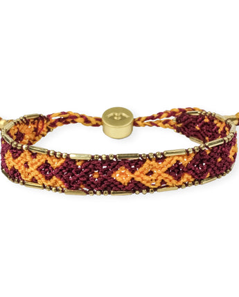 Bali Friendship Bracelet in Cardinal and Gold Yellow by the Love Is Project