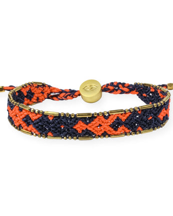 Bali Friendship Bracelet in Navy and Orange by the Love Is Project