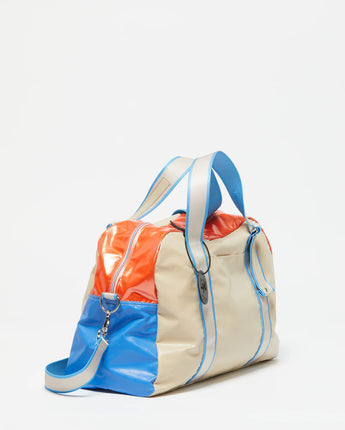 Jack Gomme Walli Cocorico Weekend Bag • Blue/Sable/Orange
