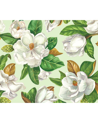 Hester & Cook Mint Magnolia Blooms Placement • Pad of 24 Sheets