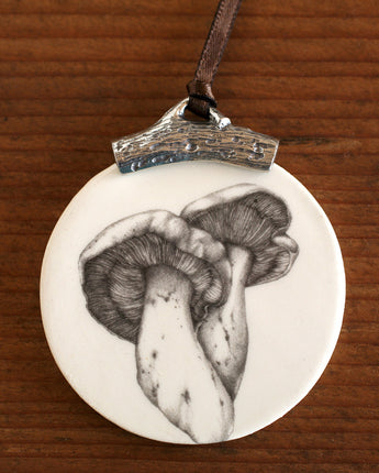 Laura Zindel Ornament • Milk Cap Mushroom