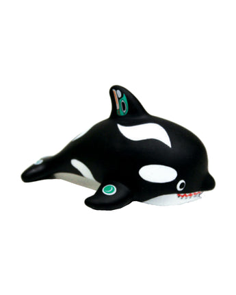 Made by Humans Squirting Bath Toys with Contemporary Indigenous Artwork • Orca