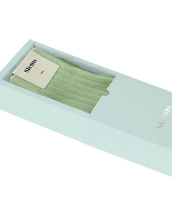 Stems Socks & Tights Lux Cashmere Socks Gift Box in Green
