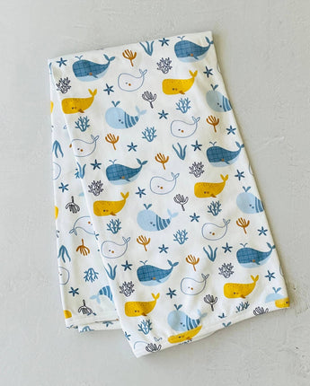 Viverano Organics Reversible Hooded Baby Towel in Ocean Print