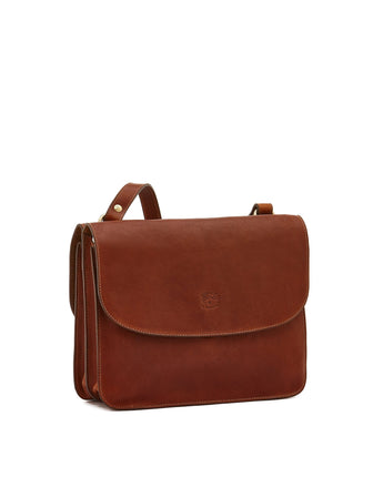Il Bisonte Salina Leather Crossbody Bag in Caffe