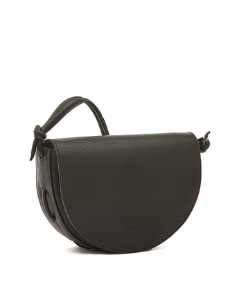 Il Bisonte Snodo Leather Crossbody Bag in Black