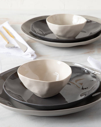 Be Home Decor Tam Stoneware Dinner Plates • 3 Colors