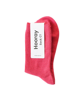 Hooray Sock Co. Everyday Cotton Socks • Fuchsia