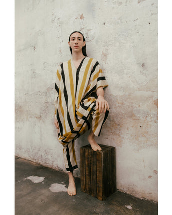 Blinded by Color Project Cocoon Caftan in Cross Plaid/Mustard