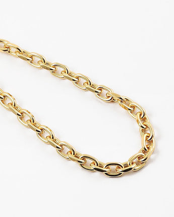 Gold Triple-Plated Cable Link Chain Necklace