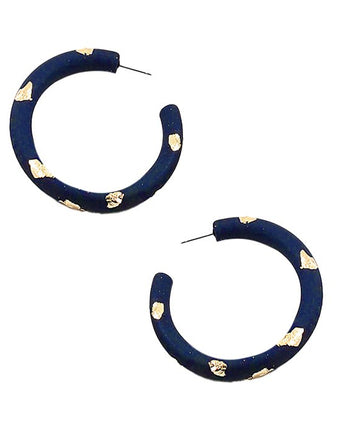 Gold Foil Chunky C Hoops • 3 Colors