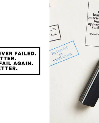 Wms&co. Philosophical Quote Hand Stamp • Ever Tried, Ever Failed