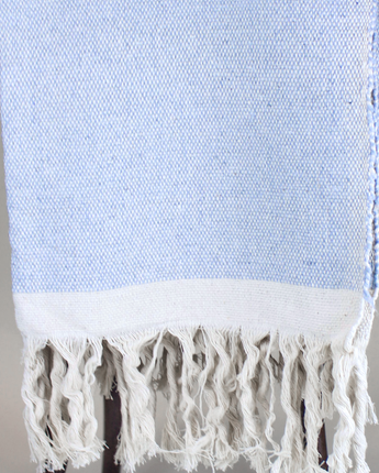 Une Vie Nomade Handmade Moroccan Throw in Light Blue • 2 Sizes