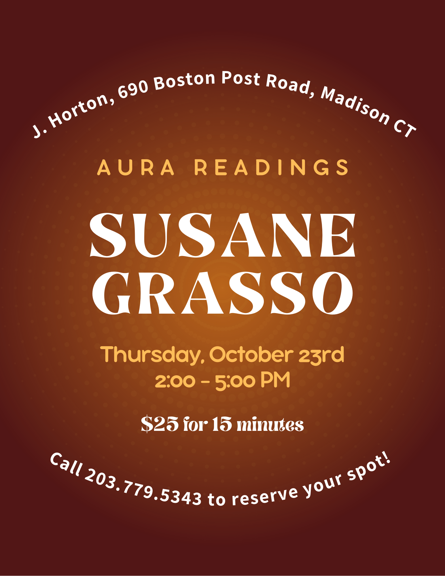 10/23 Aura Reading with Susane Grasso