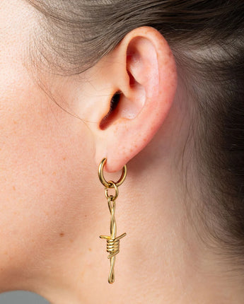 Berlin G Barbed Wire Dangle Earring