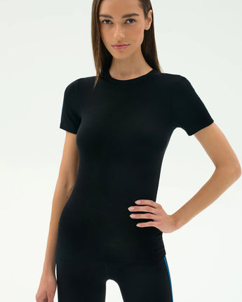 Splits59 Graphite Louise Rib Short Sleeve