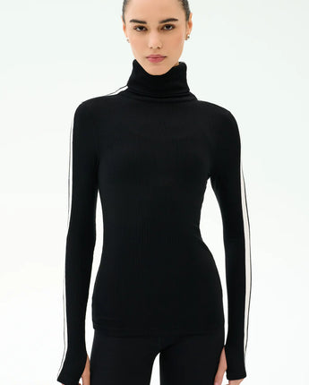Jackson Turtleneck - black/white