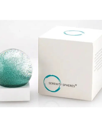 Serenity Sphere Teal Snow Globe
