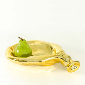 Made by Humans Deflated Balloon Decorative Fruit Bowl in Gold