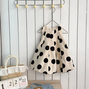 MiniOlie • Toddler Design Dots Sleeveless Dress