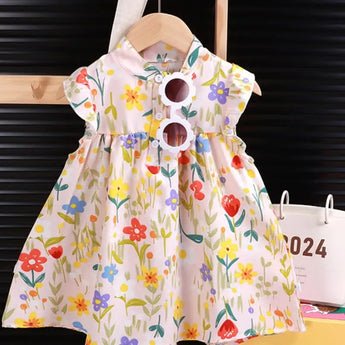 MiniOlie • Kid Floral A-Line Puffy Dress