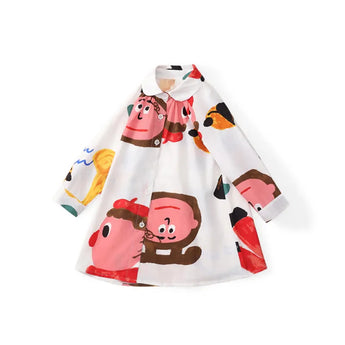 MiniOlie • Toddler Cartoon Printed Dress