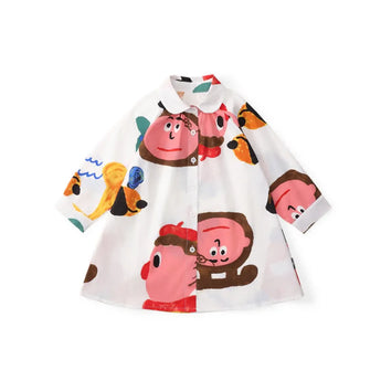 MiniOlie • Toddler Cartoon Printed Dress