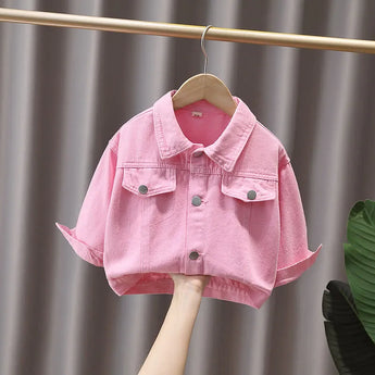 MiniOlie • Kid Flower Denim Jacket