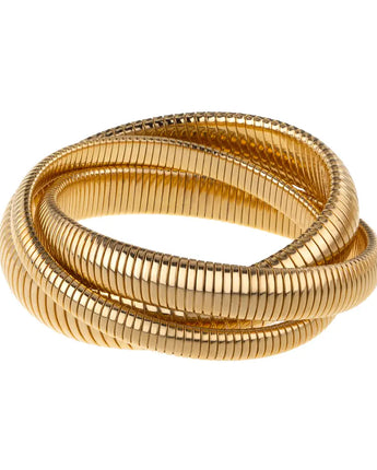 Triple Cobra Bracelet - 576 Gold