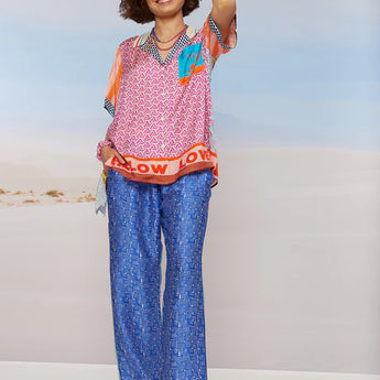 Me369 Avery Straight Leg Print in Rangoli