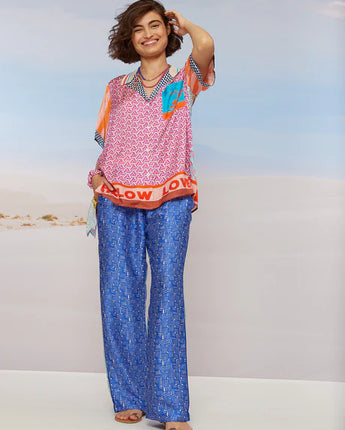 Me369 Avery Straight Leg Print in Rangoli