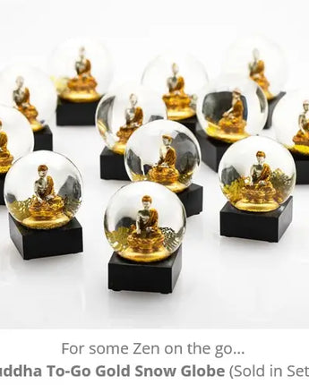 Mini Gold Buddha Snow Globe