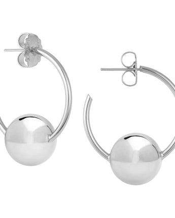 Small Ball Hoop Earrings