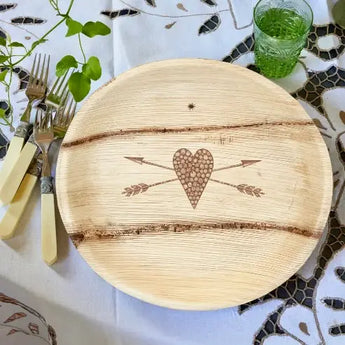 Maaterra Compostable Plates - Stone Heart