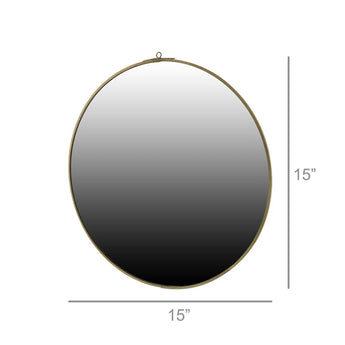 HomArt Monroe Round Brass Mirror - Large