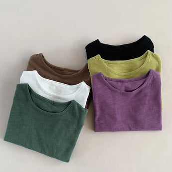 MiniOlie • Toddler Solid Color Retro Soft T-Shirt