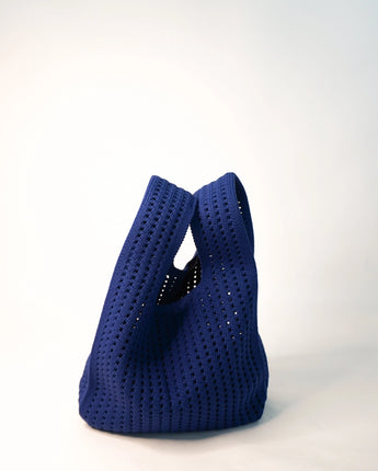 Navy Crochet Handbag
