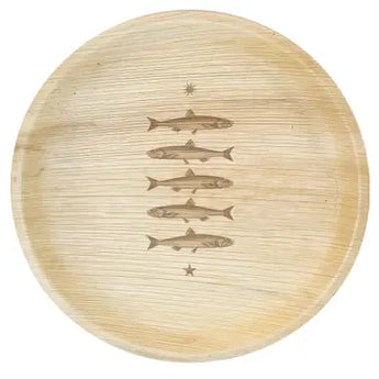 Maaterra Compostable Plates - Stacked Fish