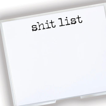 Black Ink Shit List Notepad • Large