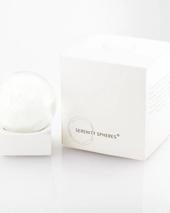 Serenity Sphere White Snow Globe