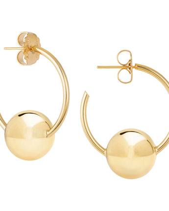 Small Ball Hoop Earrings