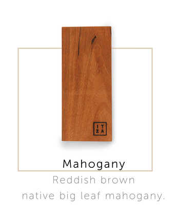 Itza Wood Stack Candlestick • Mahogany • Set of 3