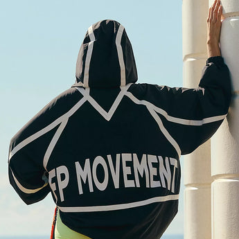 Free People Movement "Cares Like the Wind" Block Logo Combo Jacket