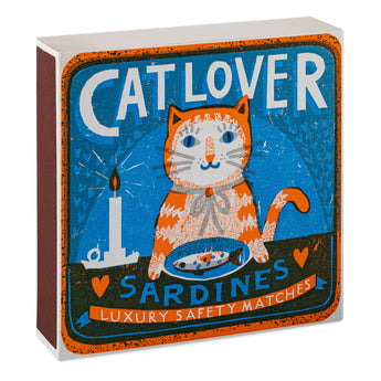 Archivist Gallery Square Matchboxes • Cat Lover Sardines Matches by The Printed Peanut