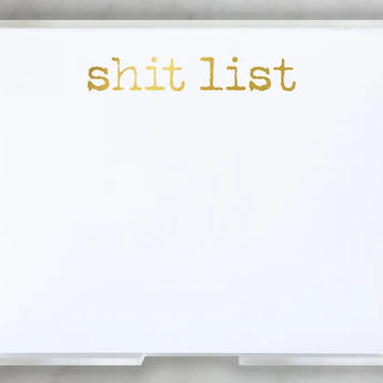 Black Ink Shit List Notepad • Large