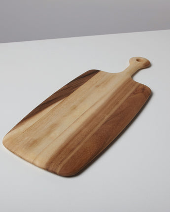 Be Home • Acacia Rectangular Tapered Board with Rounded Handle, Medium