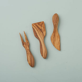 Be Home Decor Olive Wood Cheese Set • Set of three